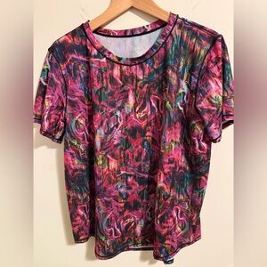 Lululemon Multicolor Abstract Print Women's Top size 10